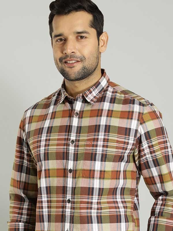 Indian Terrain Men Checkered Multicolor Shirt